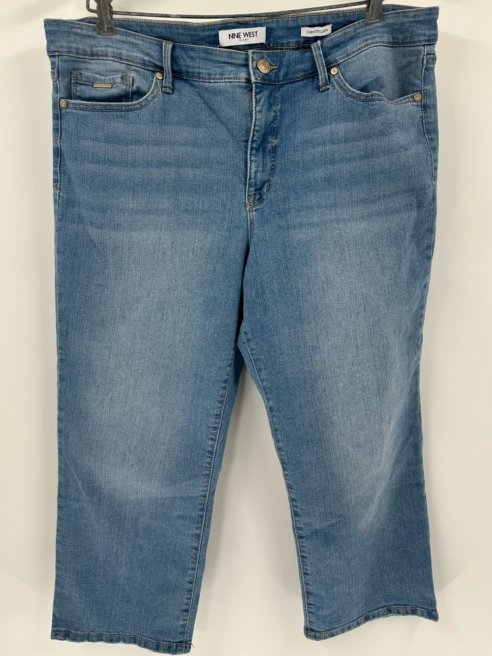 Nine West Christie Cropped capri Jeans - Mid-Rise Stretch Denim plus Sz 16